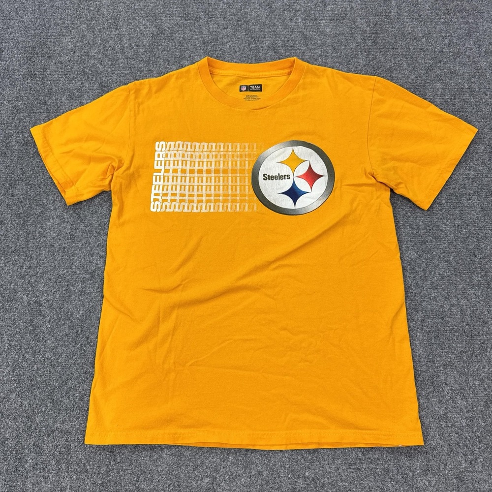 Pittsburgh Steelers Shirt Mens Medium Yellow NFL Football NFL Team Apparel Tee